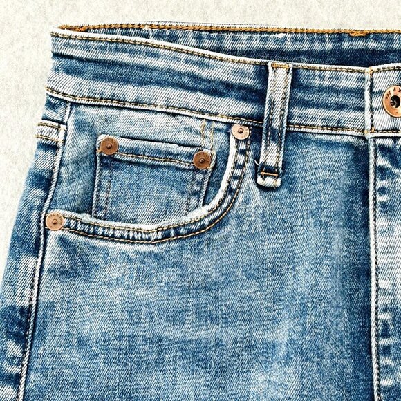 Rag & Bone Casey High Rise Flare Jeans Size 28 Pebbles Wash Raw Hem Ankle Denim - Picture 7 of 16